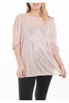 GRANDE TAILLE T-SHIRT EMPIECEMENT DENTELLE 5060 ROSE