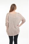 GROTE MAAT T-SHIRT EMPIECEMENT KANT 5060 TAUPE