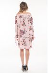 KLEID SCHULTERN DENUDEES BLUMEN ROSA 5064
