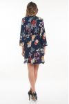 DRESS PRINTED FLOWERS 5063 NAVY