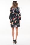 ROBE IMPRIMEE FLEURS 5063 NOIR