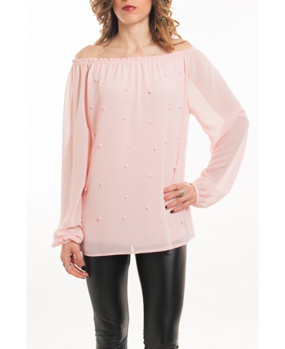 BLUSA DE CUENTAS 5062 ROSA