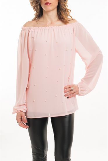 BLUSA DE CUENTAS 5062 ROSA