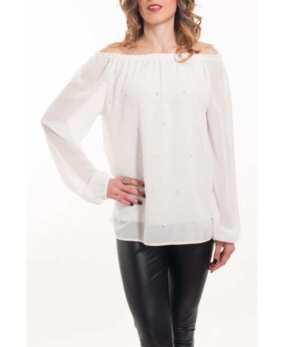 BLUSA DE CUENTAS 5062 BLANCO