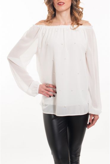 BLUSA DE CUENTAS 5062 BLANCO