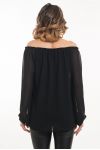 BLOUSE PERLES 5062 NOIR