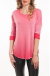 T-SHIRT DETTAGLIO ARGENTE 5052 FUSHIA