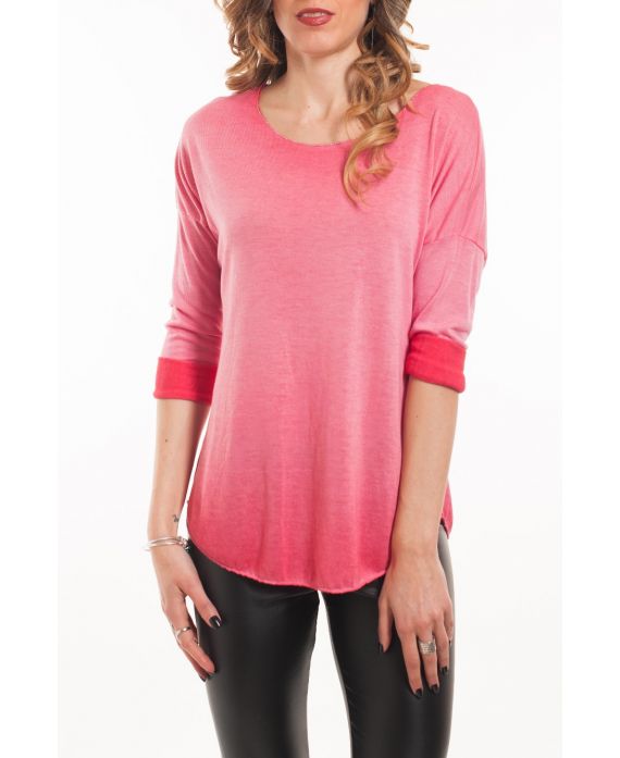 T-SHIRT DETALLE DE ARGENTE 5052 FUSHIA