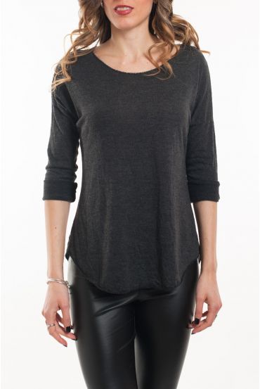 T-SHIRT DETALLE DE ARGENTE 5052 NEGRO