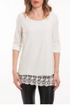 T-SHIRT OVERLAY LACE 5051 WHITE