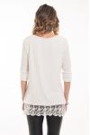 T-SHIRT OVERLAY LACE 5051 WHITE