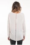 T-SHIRT FEATHERS BACK AJOURE 5048 WHITE