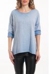 T-SHIRT DOS GUIPURE 5047 BLAU