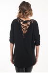 T-SHIRT BACK LACE 5047 BLACK