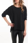 T-SHIRT DOS GUIPURE 5047 NOIR