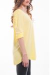 T-SHIRT SPALLE PERLINE 5046 GIALLO