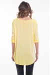 T-SHIRT EPAULES PERLES 5046 JAUNE