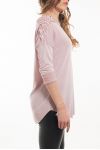 T-SHIRT SCHOUDERS KRALEN 5046 ROSE