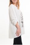 LARGE SIZE T-SHIRT FLOCKING 5079 WHITE