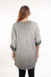 LARGE SIZE T-SHIRT FLOCKING 5079 GREY