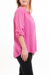 LARGE SIZE BLOUSE A PEA-5081 FUSHIA