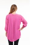 LARGE SIZE BLOUSE A PEA-5081 FUSHIA