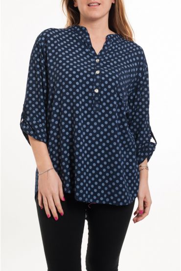 LARGE SIZE BLOUSE A PEA-5081 BLACK