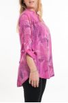 LARGE SIZE BLOUSE PRINTS 5082 FUSHIA