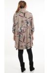 LARGE SIZE TUNIC + SCARF 5083 TAUPE