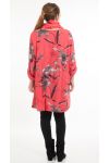 LARGE SIZE TUNIC + SCARF 5083 CORAL