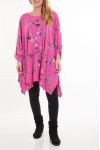 GROOT FORMAAT GEPRINTE TUNIEK 5084 FUSHIA