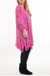 GROOT FORMAAT GEPRINTE TUNIEK 5084 FUSHIA