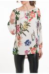 TUNIC PRINTED TROPICAL 5073 WHITE