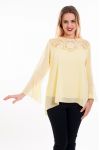 BLOUSE DENTELLE 5088 JAUNE