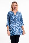 BLUSA DE LENTEJUELAS DE IMPRESIÓN 5091 AZUL