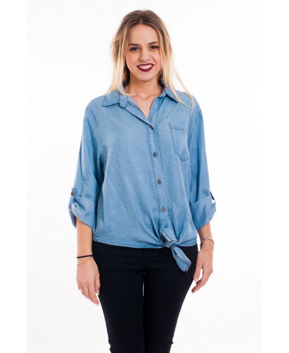 BLOUSE EFFECT JEANS 5093 LIGHT BLUE