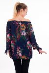 TUNIC PRINTED TROPICAL 5072 NAVY