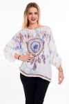 TUNIC FEATHERS 6018 BLUE