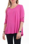 T-SHIRT DOS A BOUTONS 6061 FUSHIA