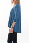 T-SHIRT BACK HAS BUTTONS 6061 BLUE