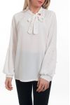 BLUSE VERZIERT 6089 WEIß