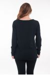 LARGE SIZE T-SHIRT NO MORE 6055 BLACK