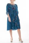 GRANDE TAILLE ROBE JEANS IMPRIMEE 9047 BLEU