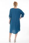 GRANDE TAILLE ROBE JEANS IMPRIMEE 9047 BLEU