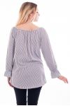 BLOUSE RAYEE PERLES 7009 NOIR