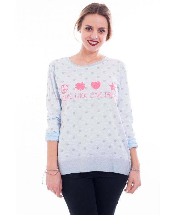 T-SHIRT P. L. L. D 6096'AZUR