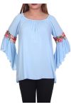 TUNIQUE BOHEMIENNE 7019 AZUR
