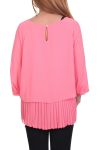BLOUSE SUPERIMPOSED CORAL S9021