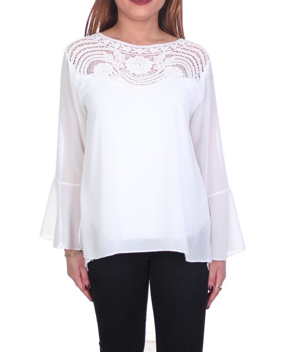 BLUSA DE ENCAJE 5088 BLANCO