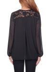 BLUSA DE ENCAJE ZIP 5089 NEGRO